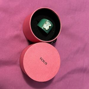 Authentic Tous ring size 5 color turquoise.